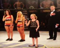 She is well recognized for singing the National Anthem at many events.